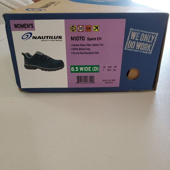 Nautilus Safety Shoes Women's 8.5 D Wide Teal Spark EH CN SR Style N1070 - Picture 3 of 16